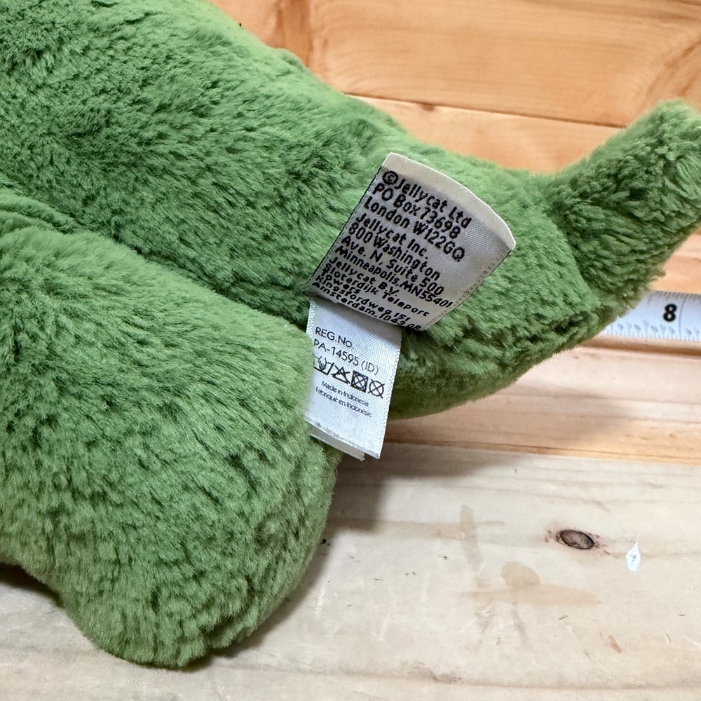 Jellycat Fossily T Rex Dinosaur Green Toy Stuffed Plush Medium 11" Retired - Picture 9 of 10